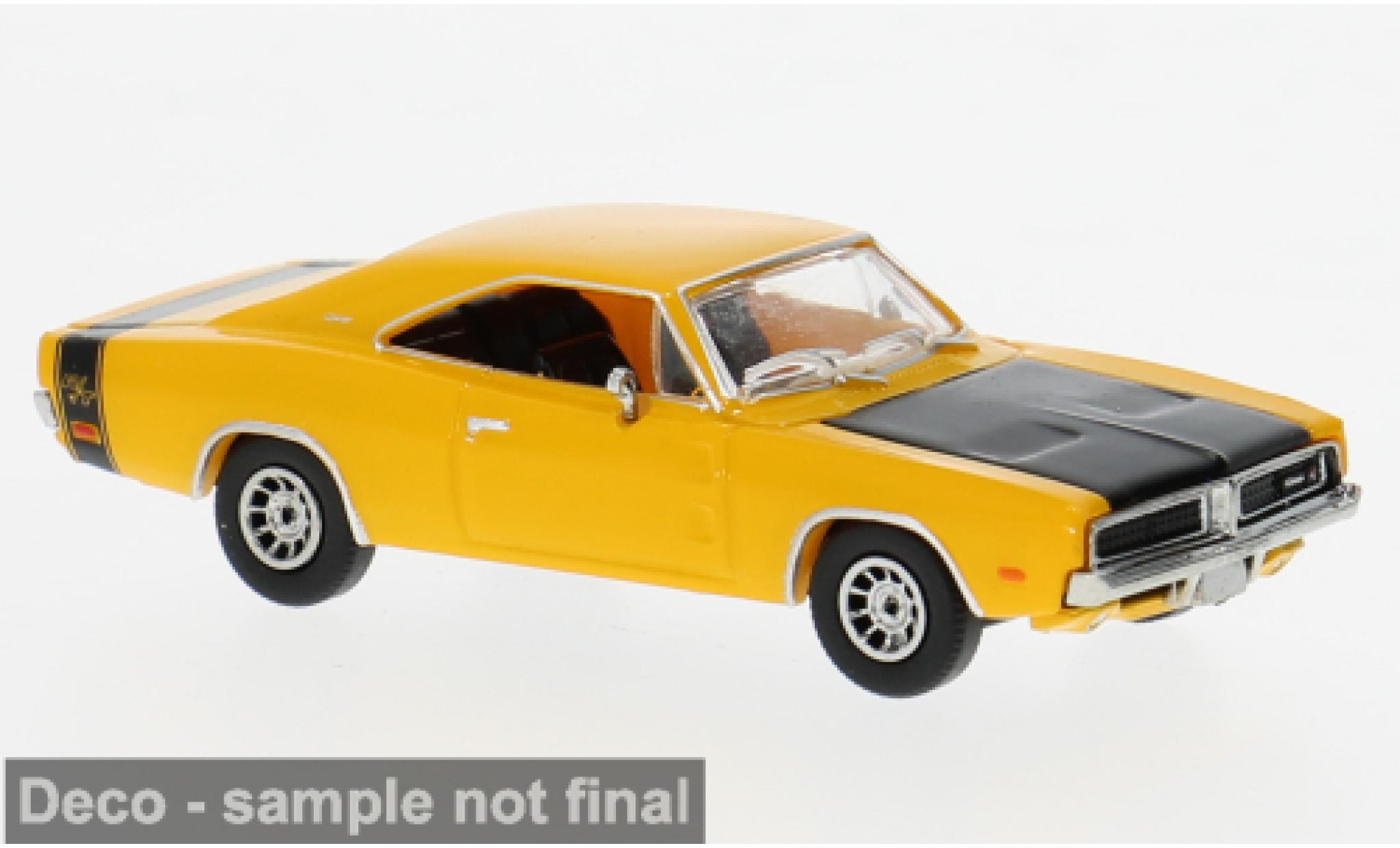 Dodge Charger 1/87 Brekina yellow 1969 1:87 diecast model cars