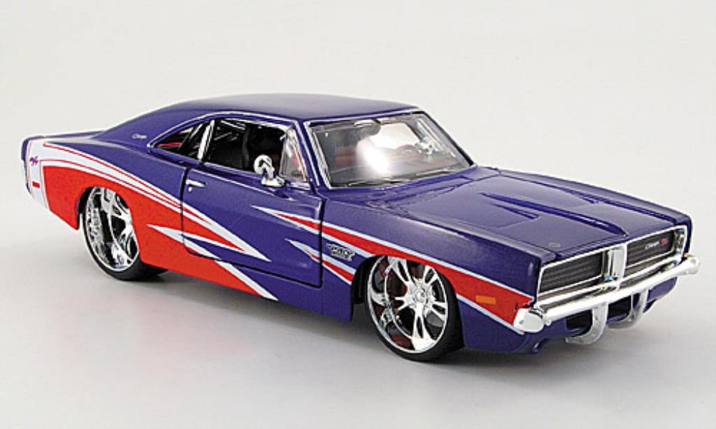 Dodge Charger 1/24 Maisto R/T blue/red Tuningversion 1969 diecast model cars