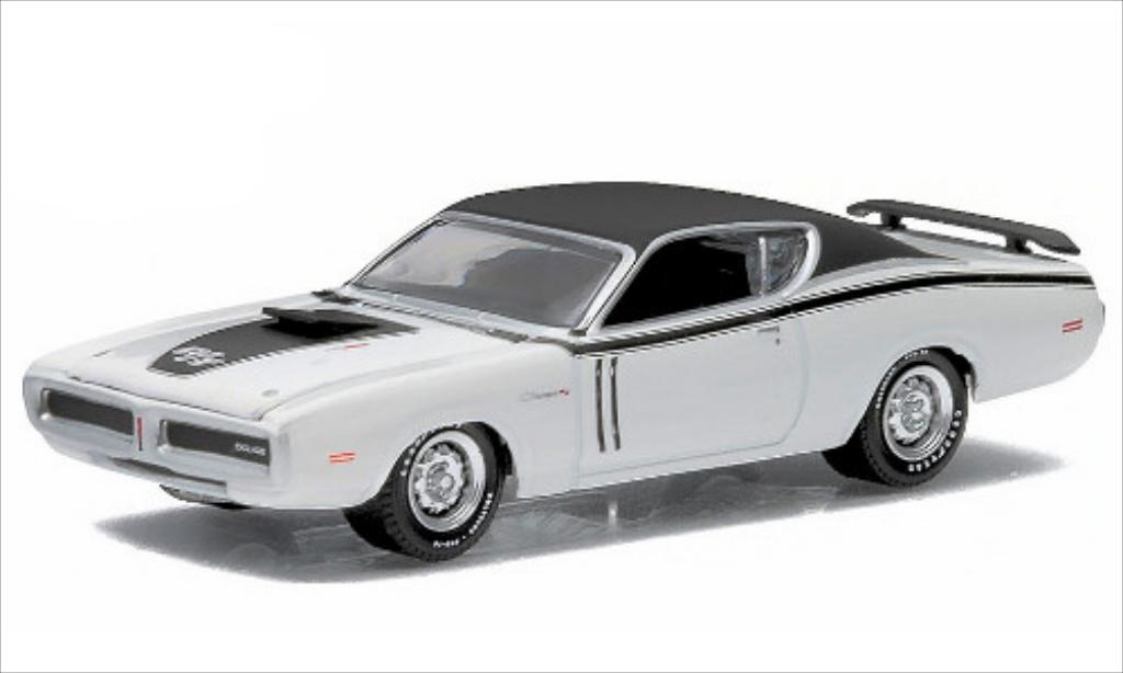 Dodge Charger 1/64 Greenlight R/T white/matt-black 1971 diecast model cars