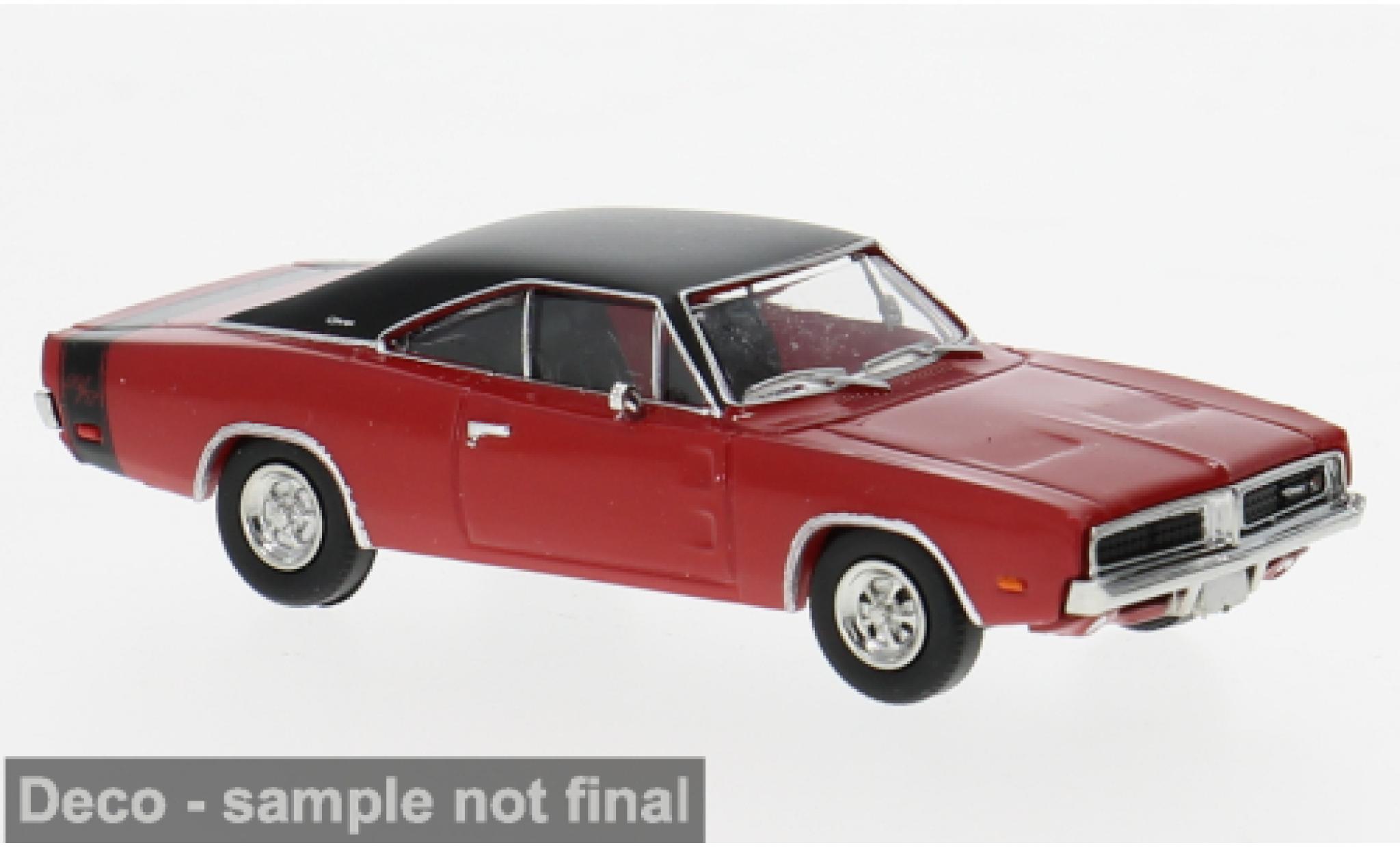 Dodge Charger 1/87 Brekina red/black 1969 1:87 diecast model cars