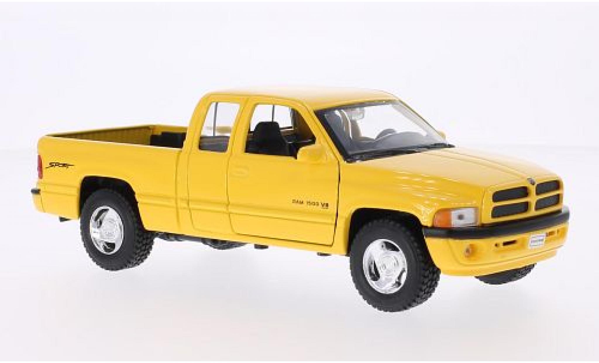 Dodge RAM 1/24 Welly Ram Quad Cab 1 yellow 1:24 diecast model cars