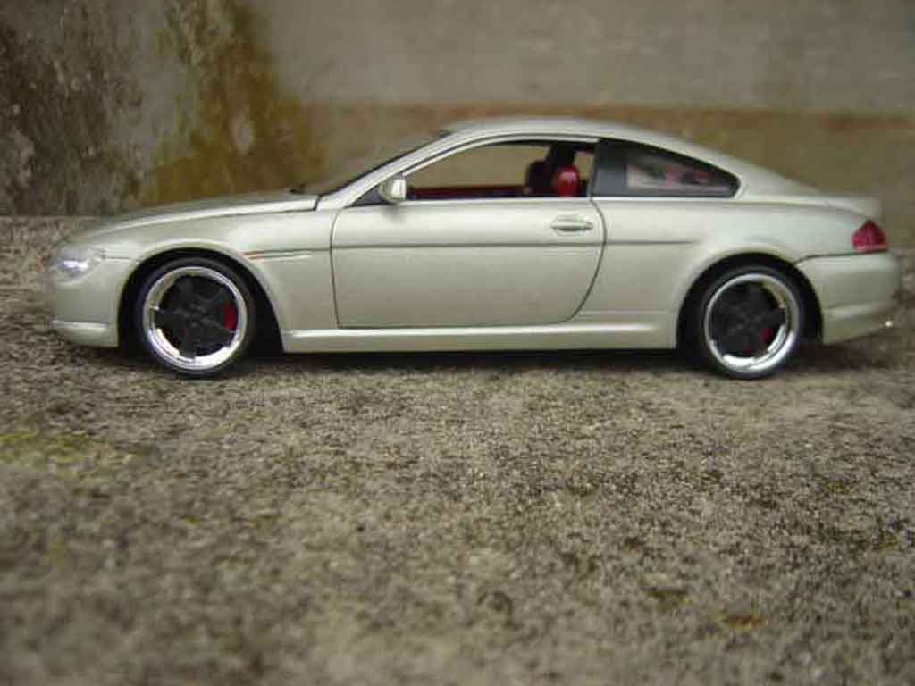 Bmw 645 Cabriolet E63 ci coupe grey metallized jantes blacks 1/18 Hot Wheels