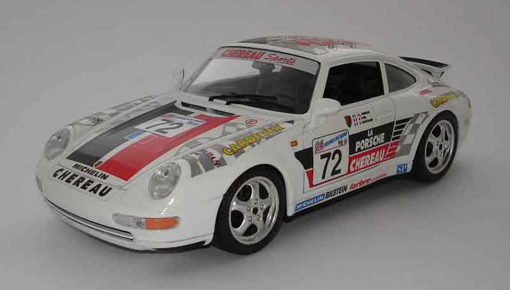 Porsche 993 Carrera 1/18 Burago Carrera gt le mans 98 #72 diecast model cars