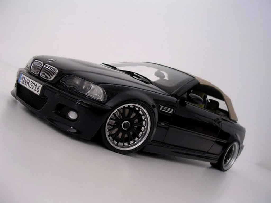 Bmw M3 Cabriolet E46 black jantes bbs 1/18 Kyosho