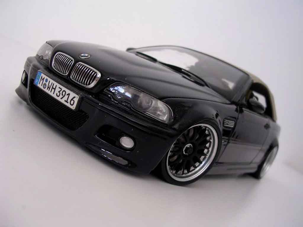 Bmw M3 E46 cabriolet 1/18 Kyosho E46 cabriolet black jantes bbs diecast model cars