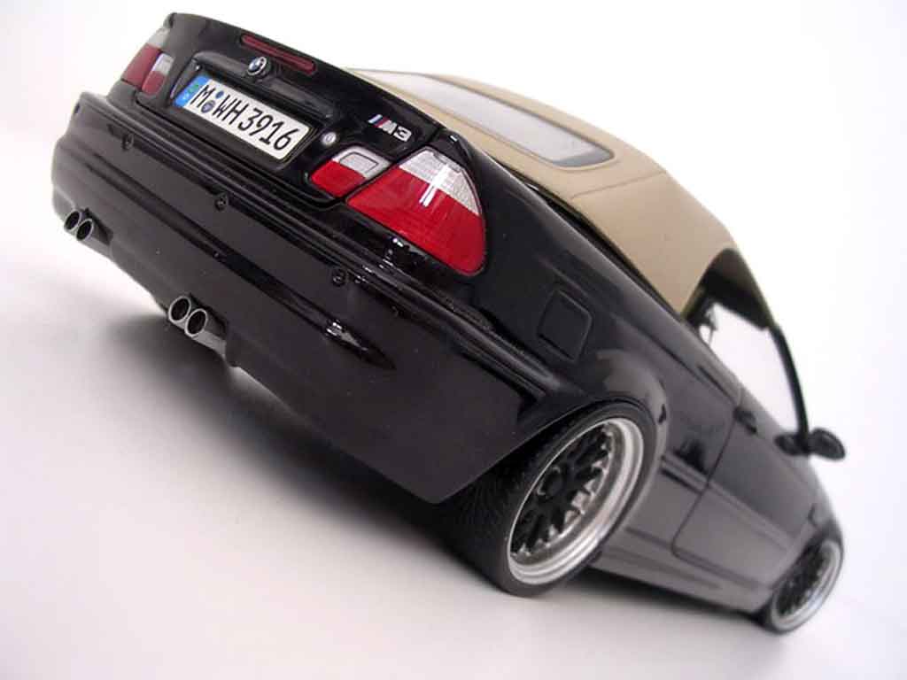 Bmw M3 Cabriolet E46 black jantes bbs 1/18 Kyosho