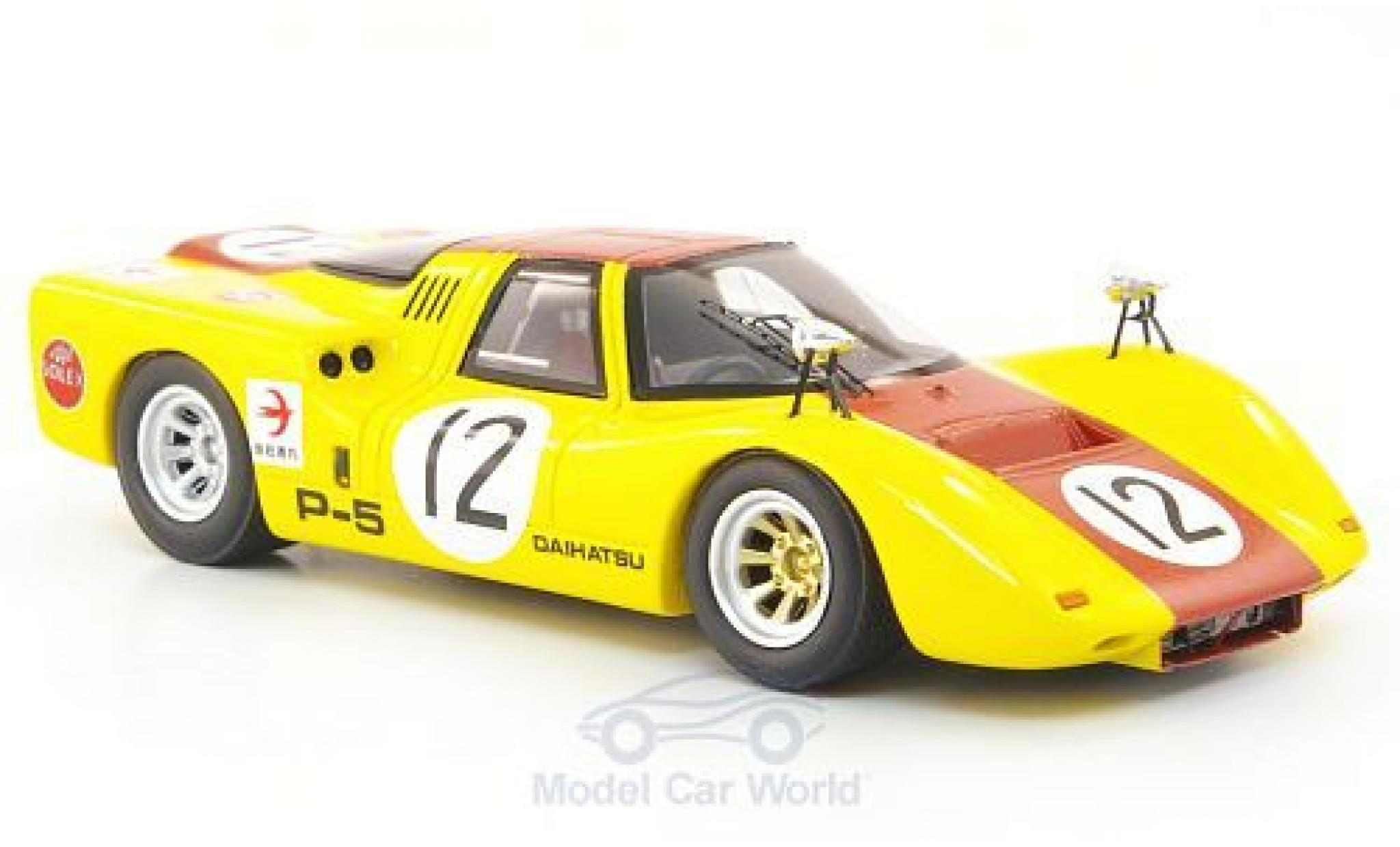 Daihatsu P-5 1/43 Ebbro yellow/red No.12 GP Japan 1968 diecast model cars