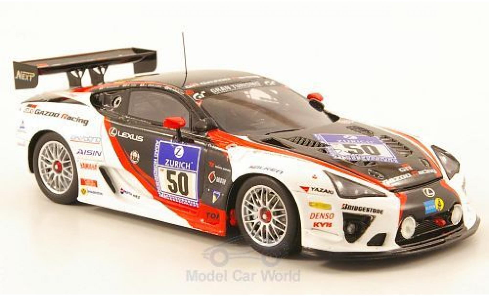 Lexus LFA 1/43 Ebbro No.50 Gazoo Racing 24h N&uuml;rburgring 2010 T.Kinoshita/A.Iida/J.Wakisaka/K.Oshima diecast model cars