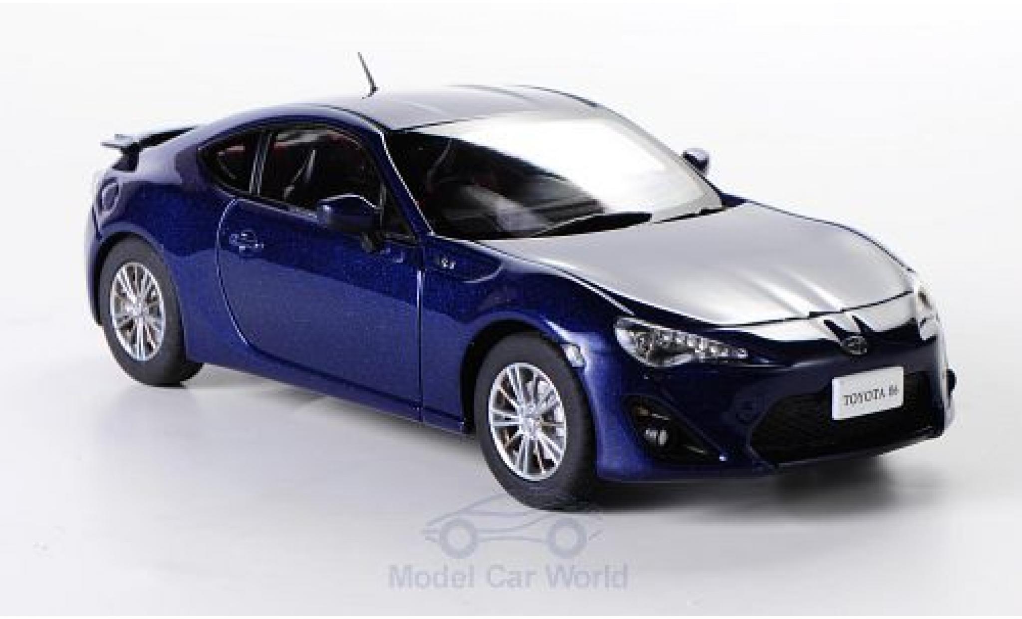 Toyota 86 1/43 Ebbro metallic blue RHD diecast model cars