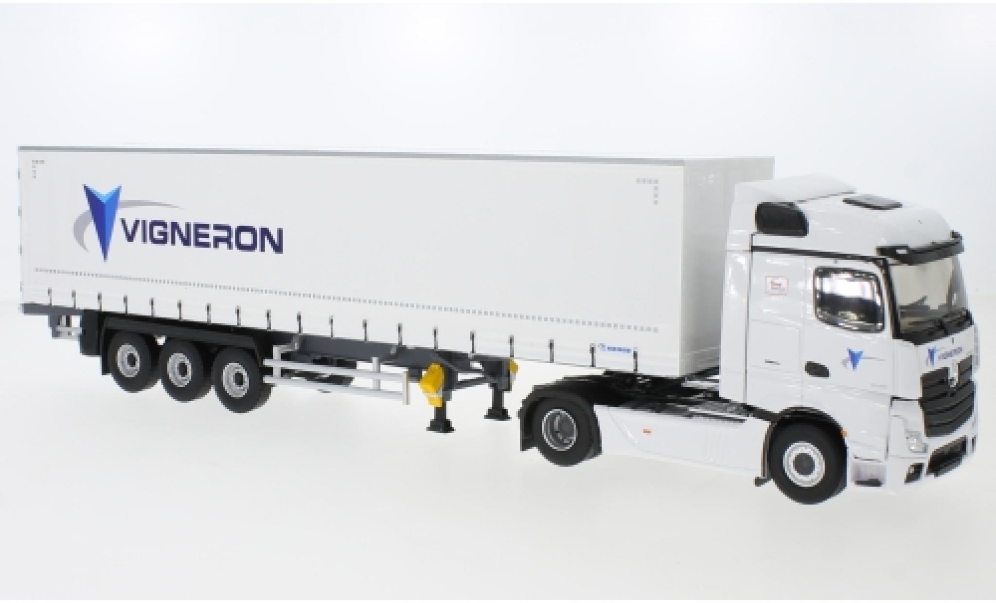 Mercedes Actros 1/43 Eligor 5 Vigneron Gardinenplanen-Sattelzug diecast model cars