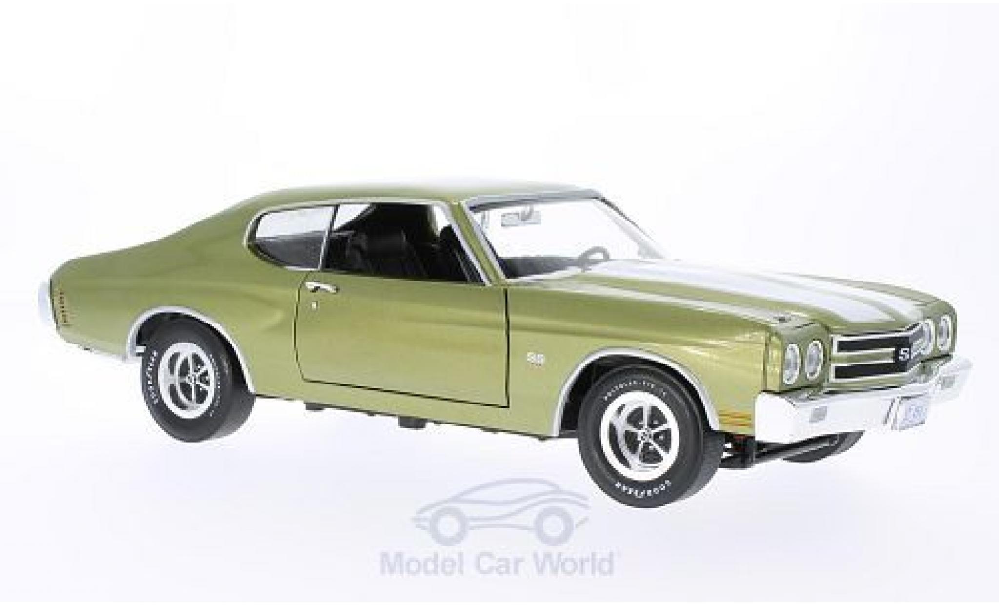 Chevrolet Chevelle 1970 1/18 Ertl SS 454 metallic green/white 1970 diecast model cars
