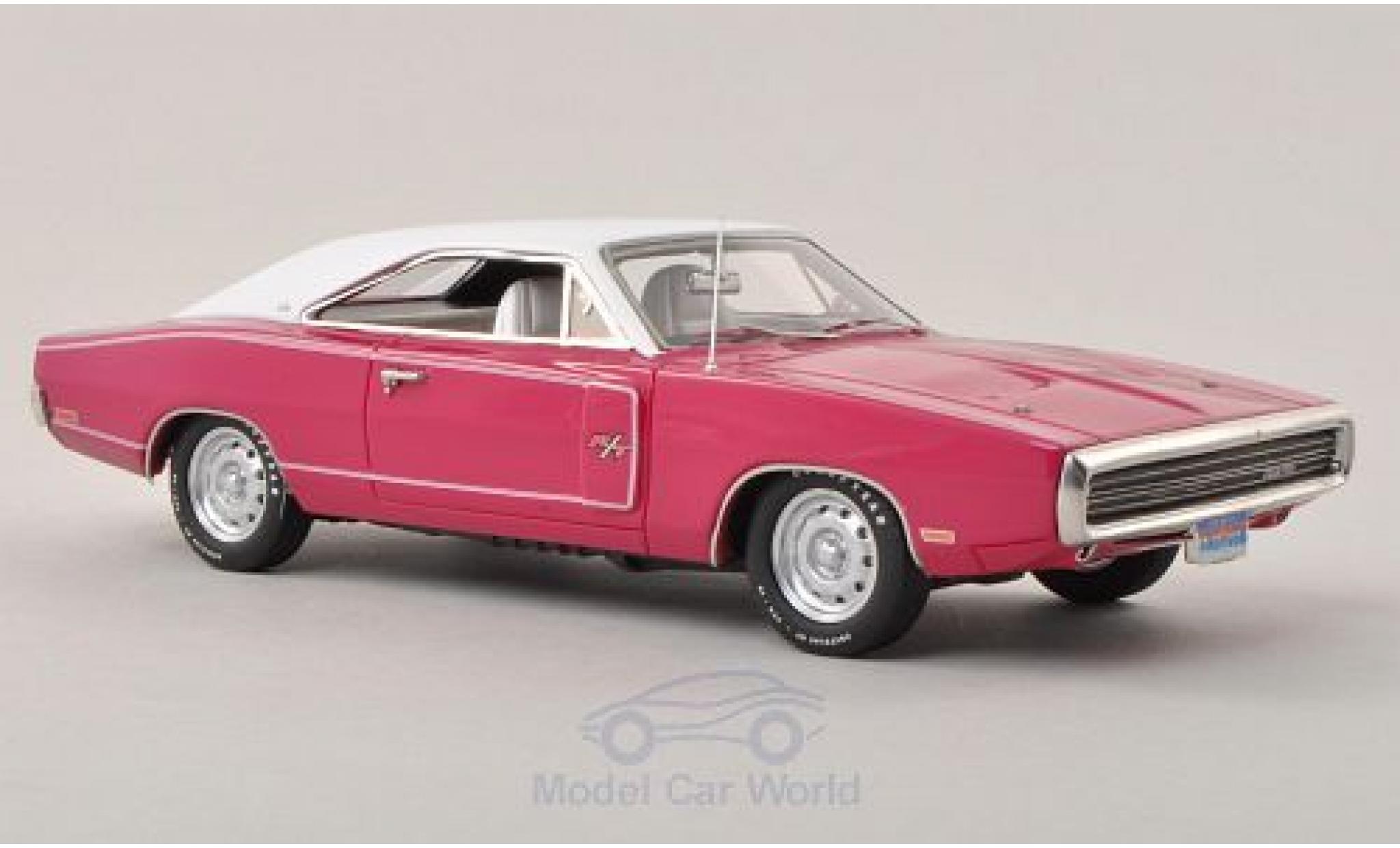 Dodge Charger 1970 1/43 Ertl R/T pink/white 1970 diecast model cars
