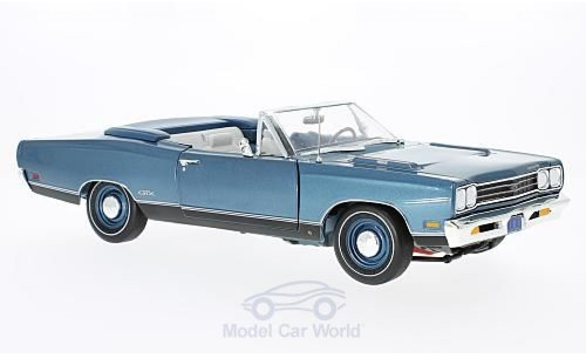 Plymouth GTX 1/18 Ertl Convertible metallic blue 50th Anniversary 1969 ohne Vitrine diecast model cars