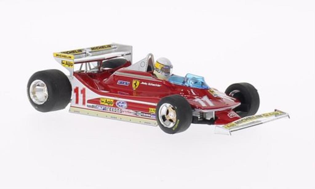 Ferrari 312 T4 1/43 Brumm T4 No.11 mit Fahrerfigur GP Monaco 1979 diecast model cars