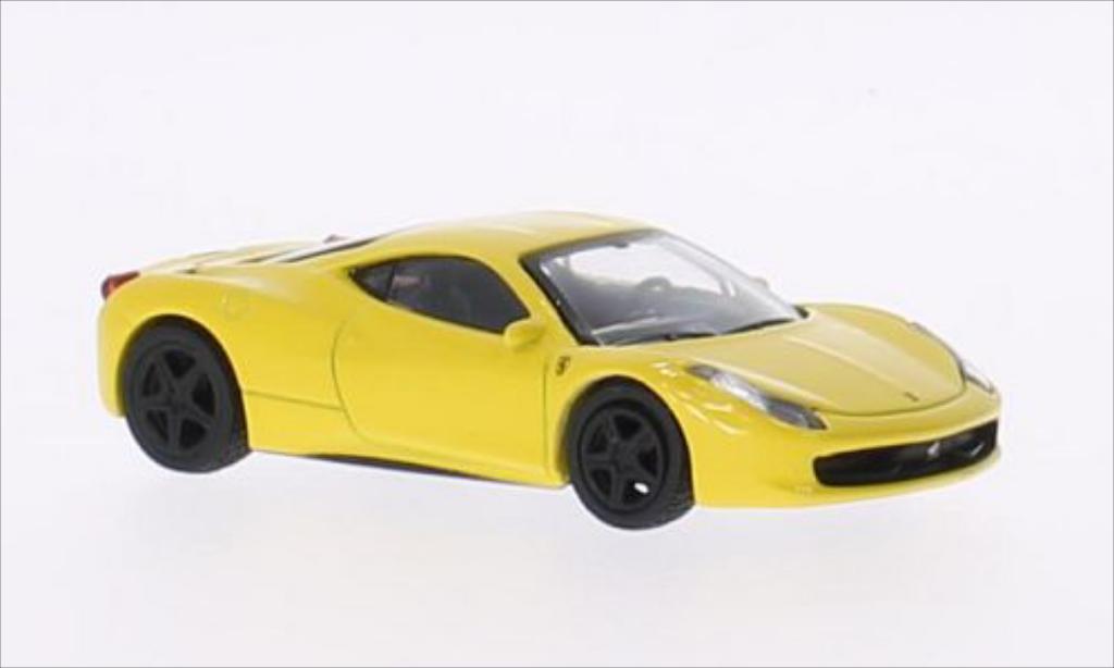 Ferrari 458 Italia 1/64 Schuco Italia yellow diecast model cars