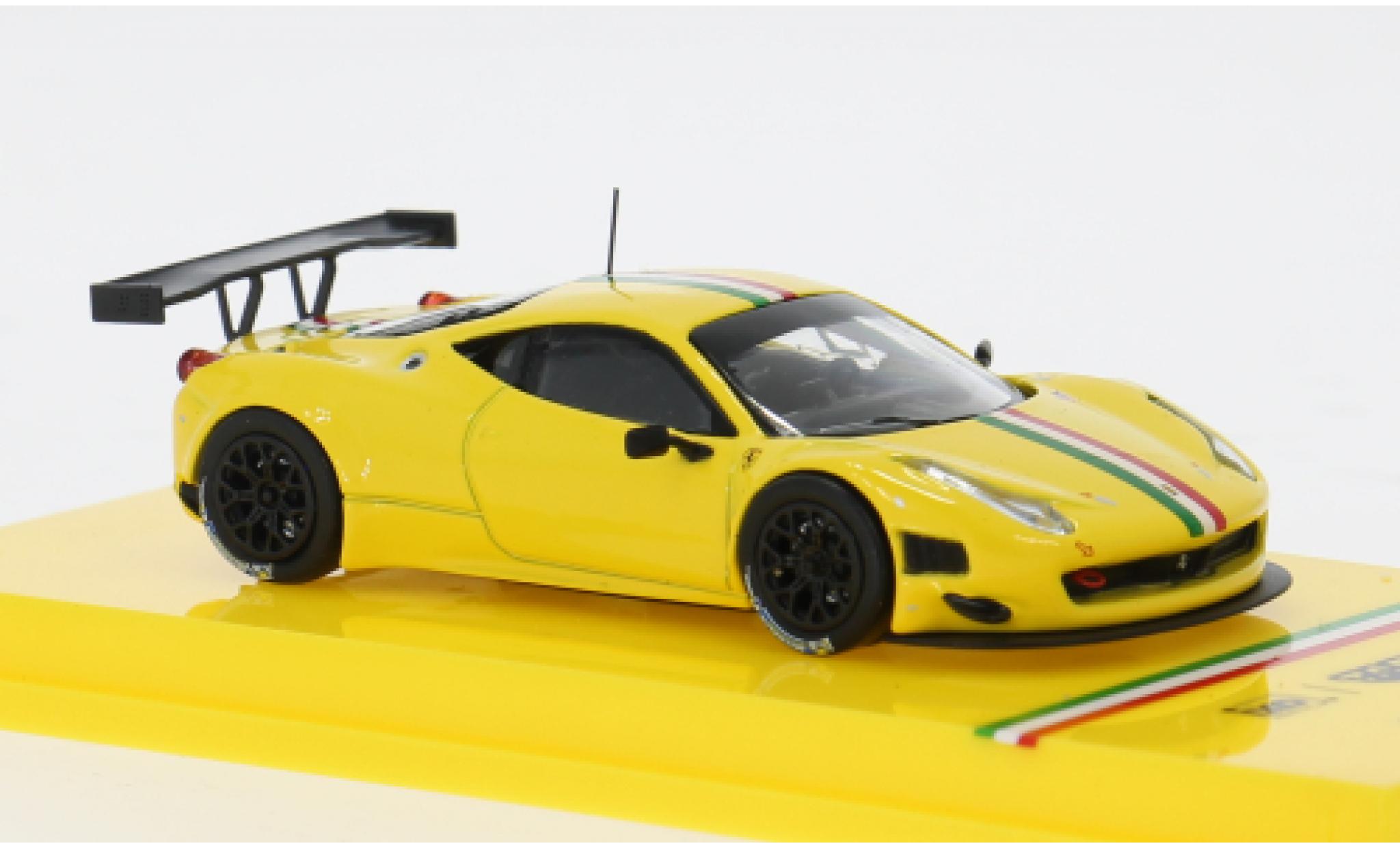 Ferrari 458 1/64 Tarmac Works Italia GT3 yellow/Dekor 1:64 diecast model cars