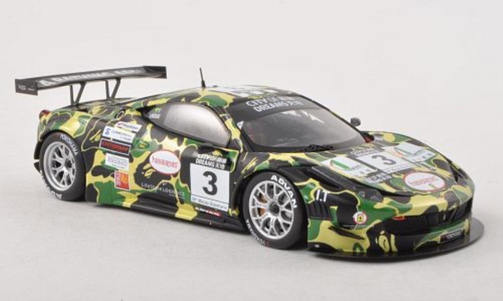 Ferrari 458 Italia 1/43 Fujimi Italia GT3 No.3 Auto Italia/AF Corse Macau GT Cup 2012 diecast model cars