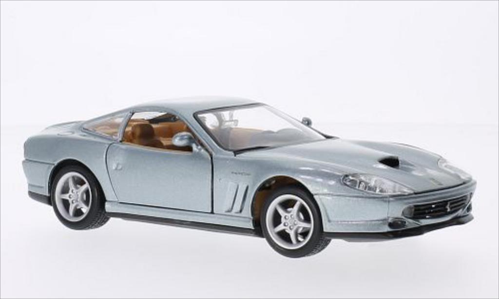 Ferrari 550 Maranello 1/24 Burago Maranello metallic grey diecast model cars