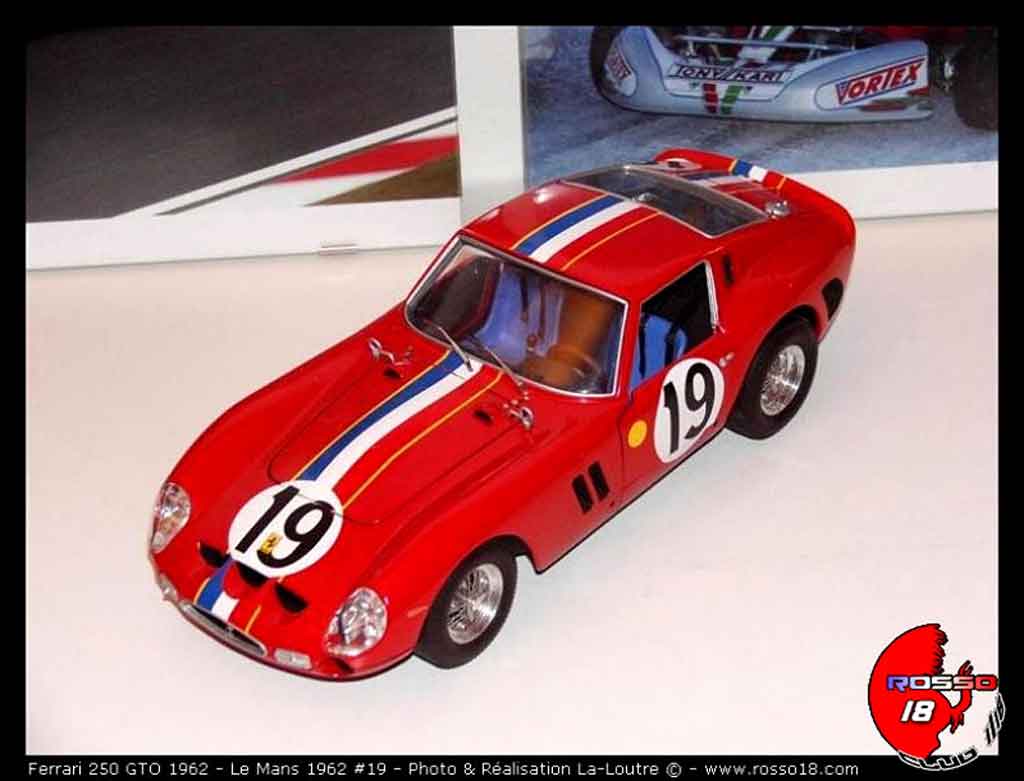 Ferrari 250 GTO 1962 le mans #19 1/18 Burago