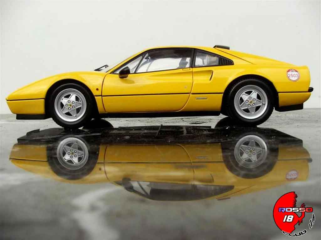 Ferrari 328 GTB yellow 60 relay #2503 1/18 Kyosho