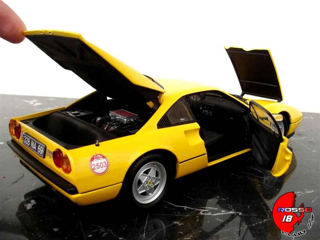 Ferrari 328 GTB yellow 60 relay #2503 1/18 Kyosho