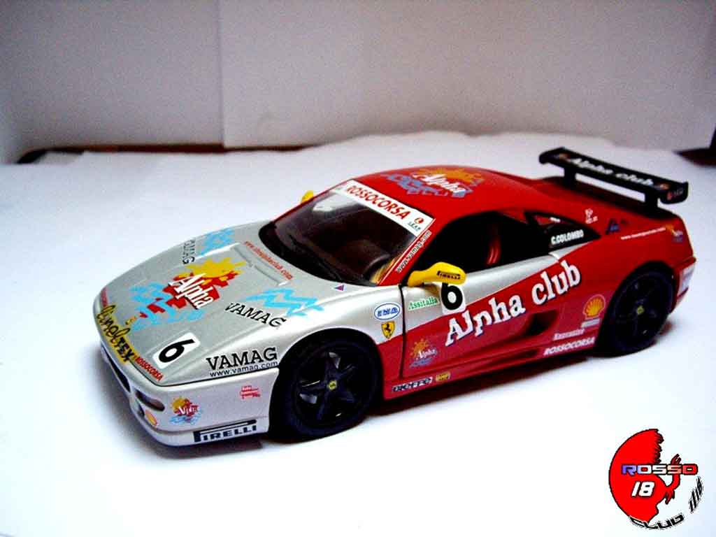 Ferrari F355 Berlinetta 1/18 Hot Wheels Saloontta challenge #6 c.colombo diecast model cars