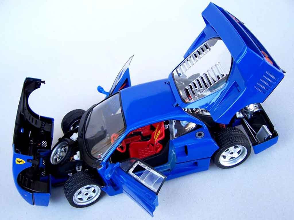 Ferrari F40 Coupe stradale blue rfr sport 1/18 Burago