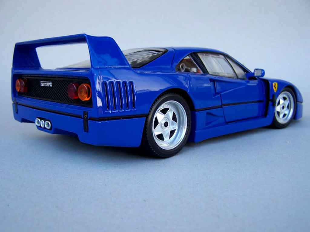 Ferrari F40 1/18 Burago stradale blue rfr sport diecast model cars