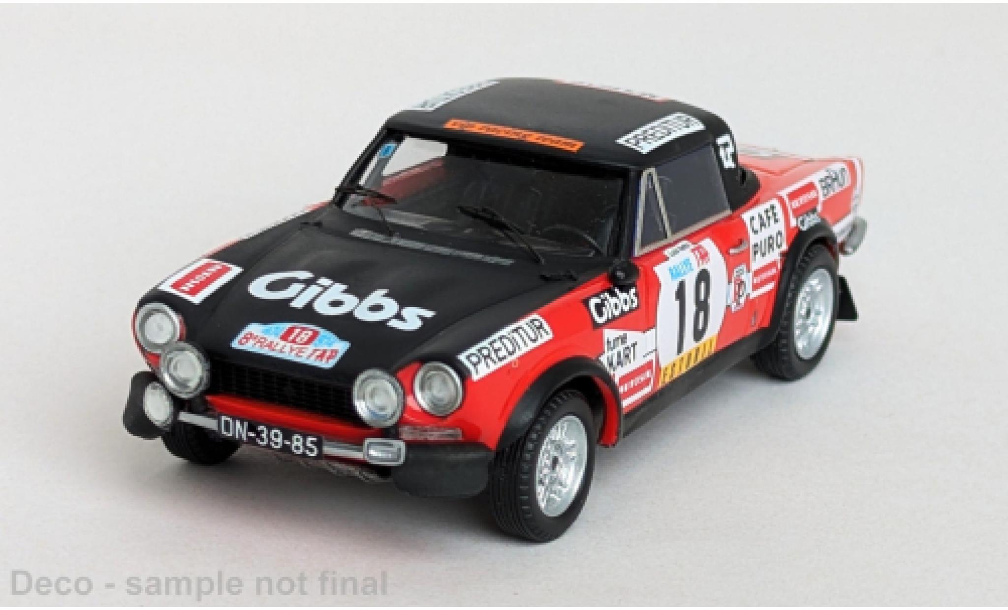 Fiat 124 1/43 Trofeu Sport Spider 1600 TAP Rally 1974 Cinegra VIP #18 L.Netto/Jocames 1:43 diecast model cars