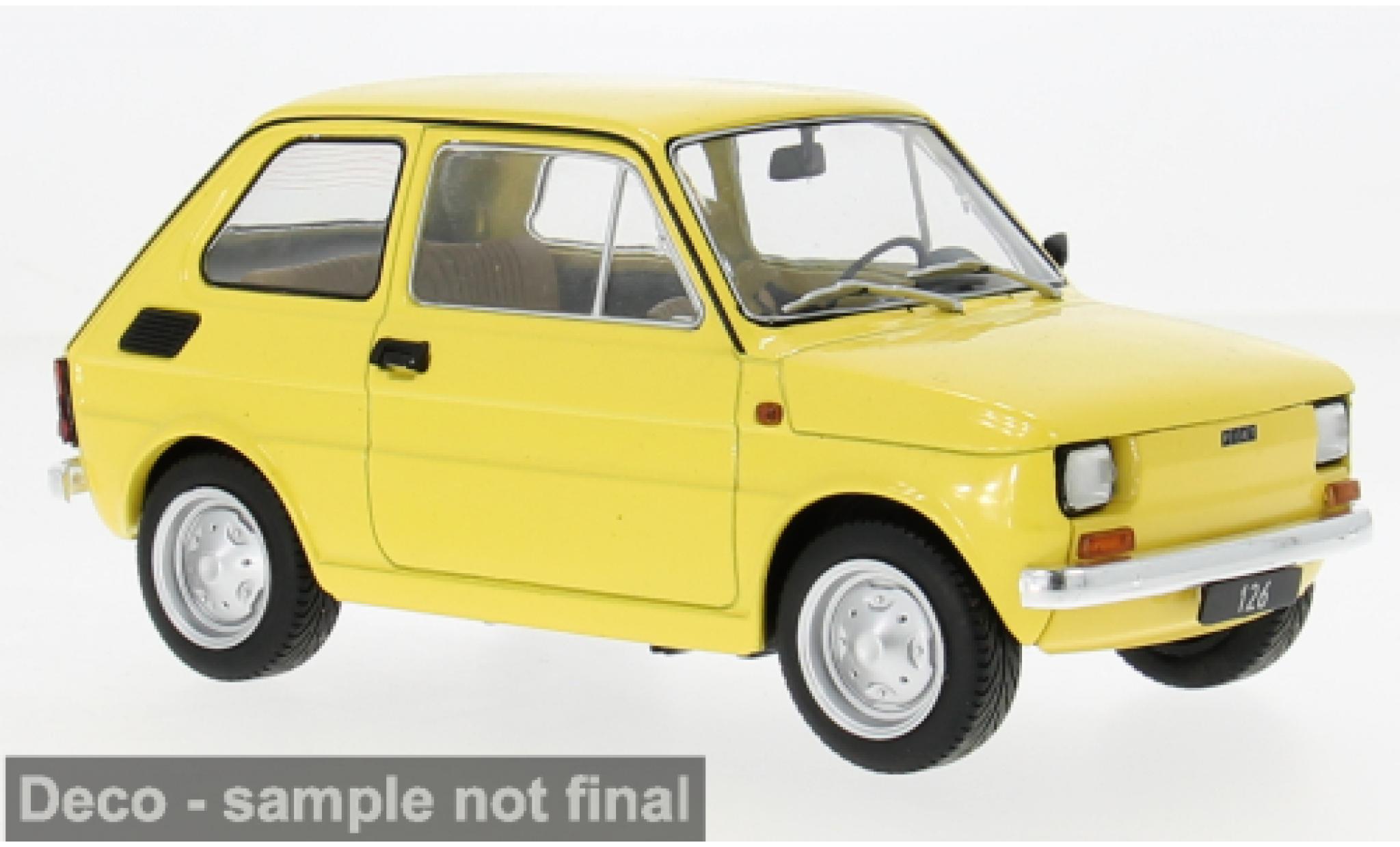 Fiat 126 1/18 MCG yellow 1972 1:18 diecast model cars