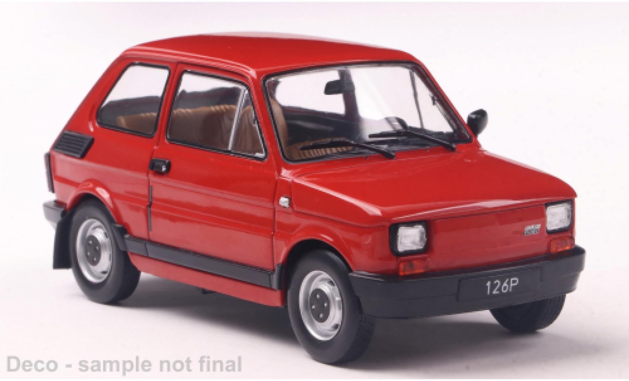 Fiat 126 1/24 WhiteBox p red 1:24 diecast model cars