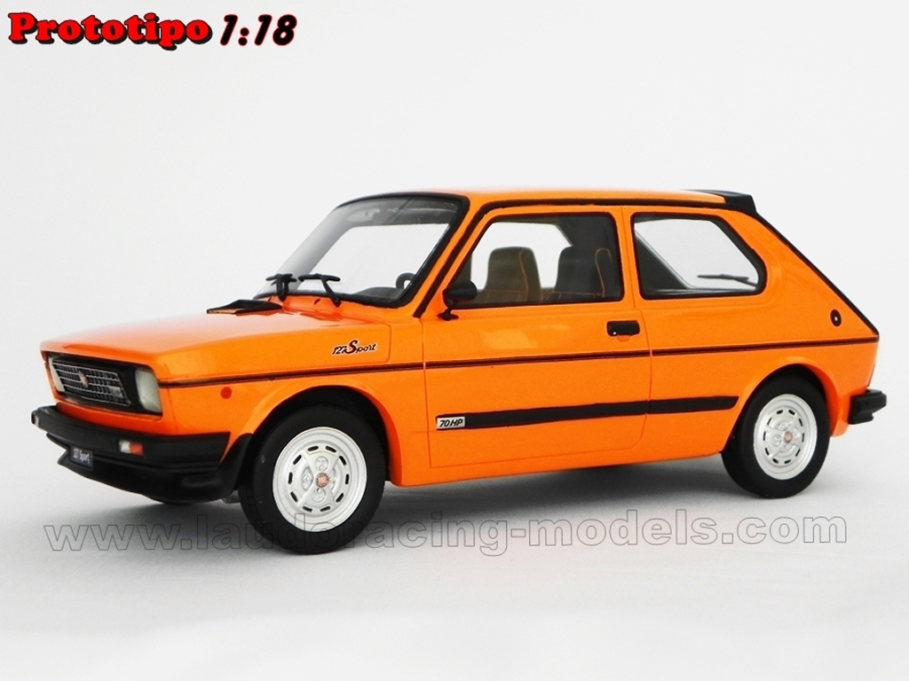 Fiat 127 Sport 70 HP LM090B orange 1/18 Laudoracing Models