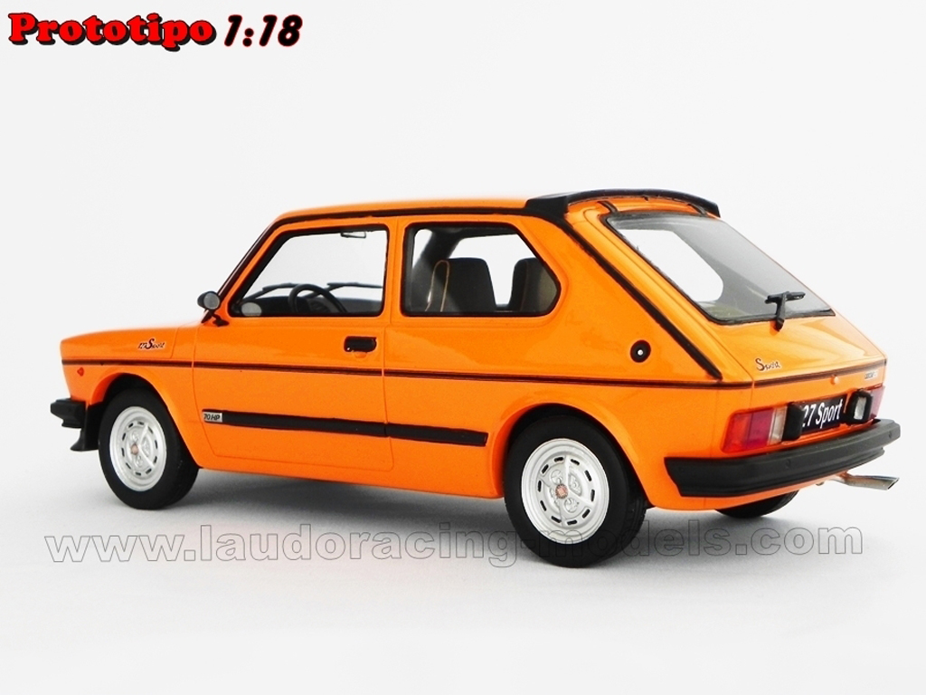 Fiat 127 Sport 70 HP LM090B orange 1/18 Laudoracing Models