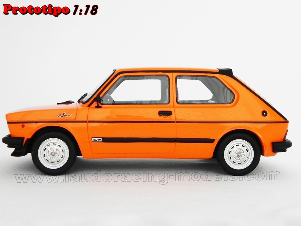 Fiat 127 Sport 70 HP LM090B orange 1/18 Laudoracing Models