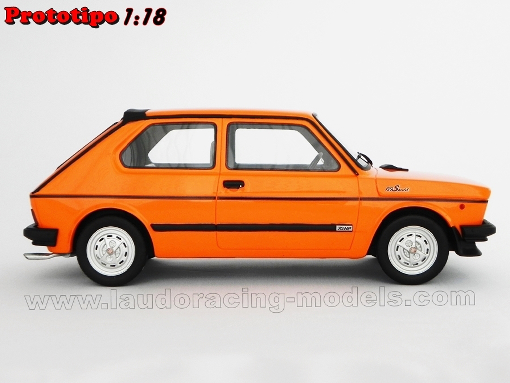 Fiat 127 Sport 70 HP LM090B orange 1/18 Laudoracing Models