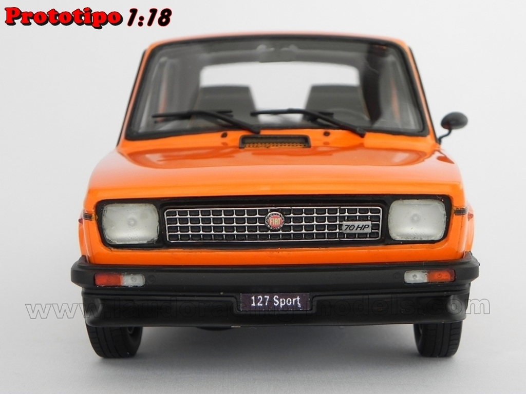 Fiat 127 Sport 70 HP LM090B orange 1/18 Laudoracing Models