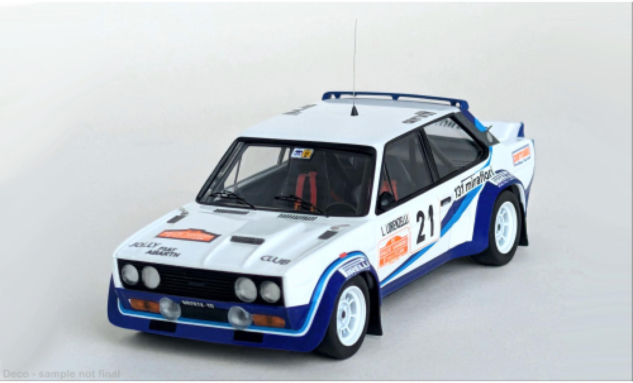 Fiat 131 1/43 Trofeu Abarth Rally San Remo 1977 #21 L.Lorenzelli/F.Collorafi 1:43 diecast model cars