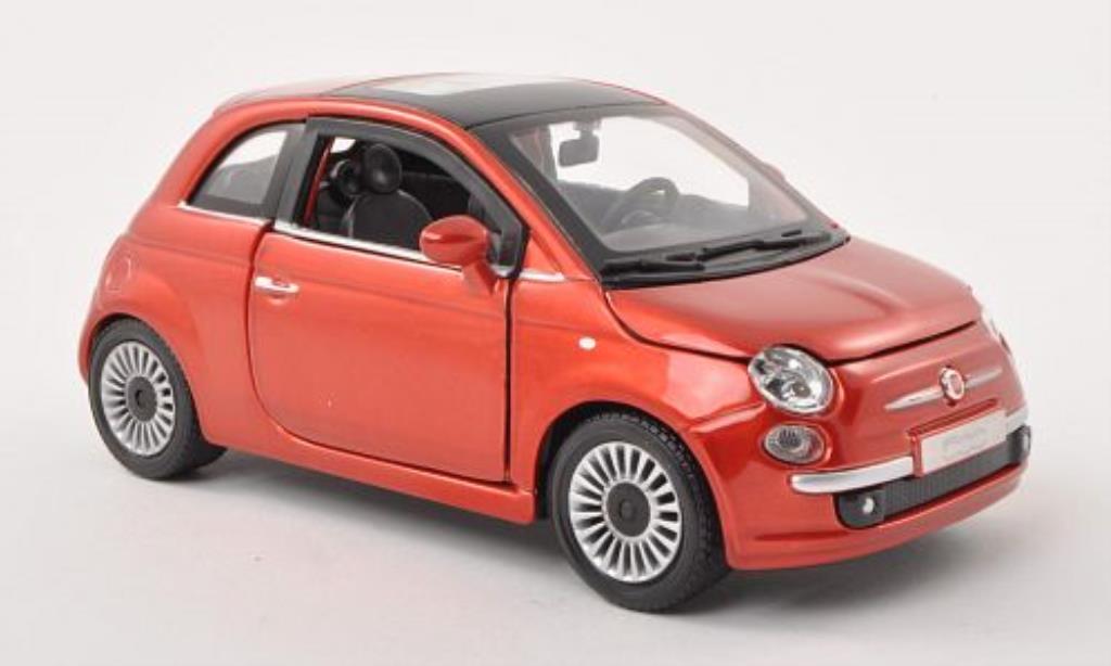 Fiat 500 1/24 Burago kupfer 2007 diecast model cars