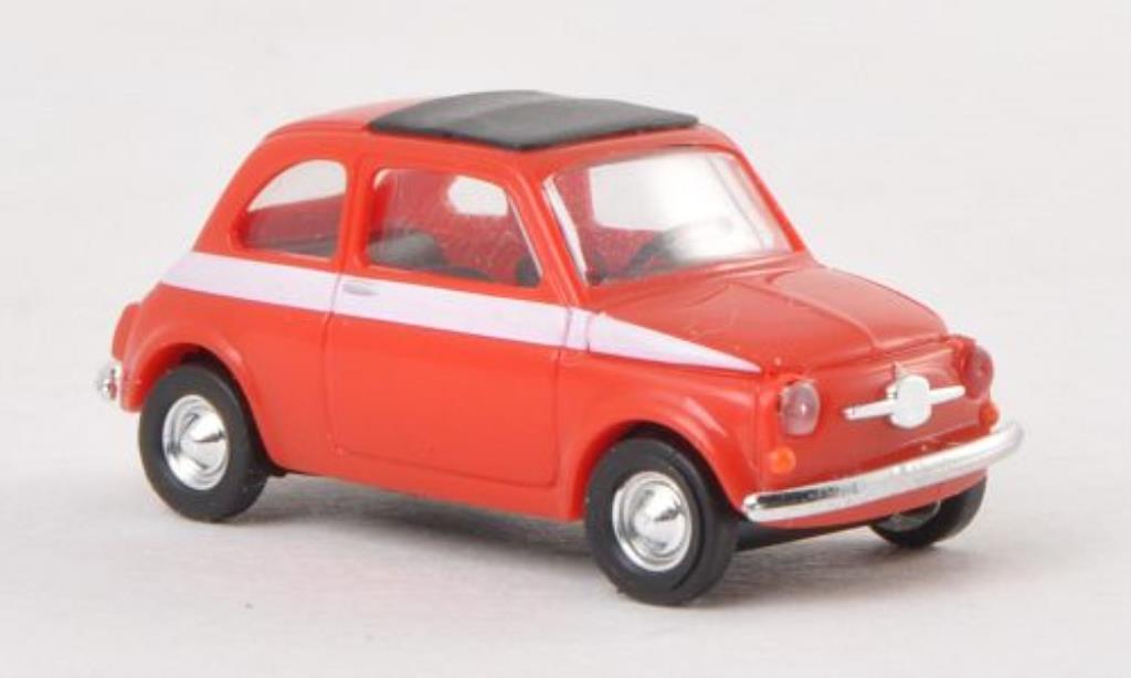 Fiat 500 Sport 1/87 Busch Sport red/white 1965 diecast model cars