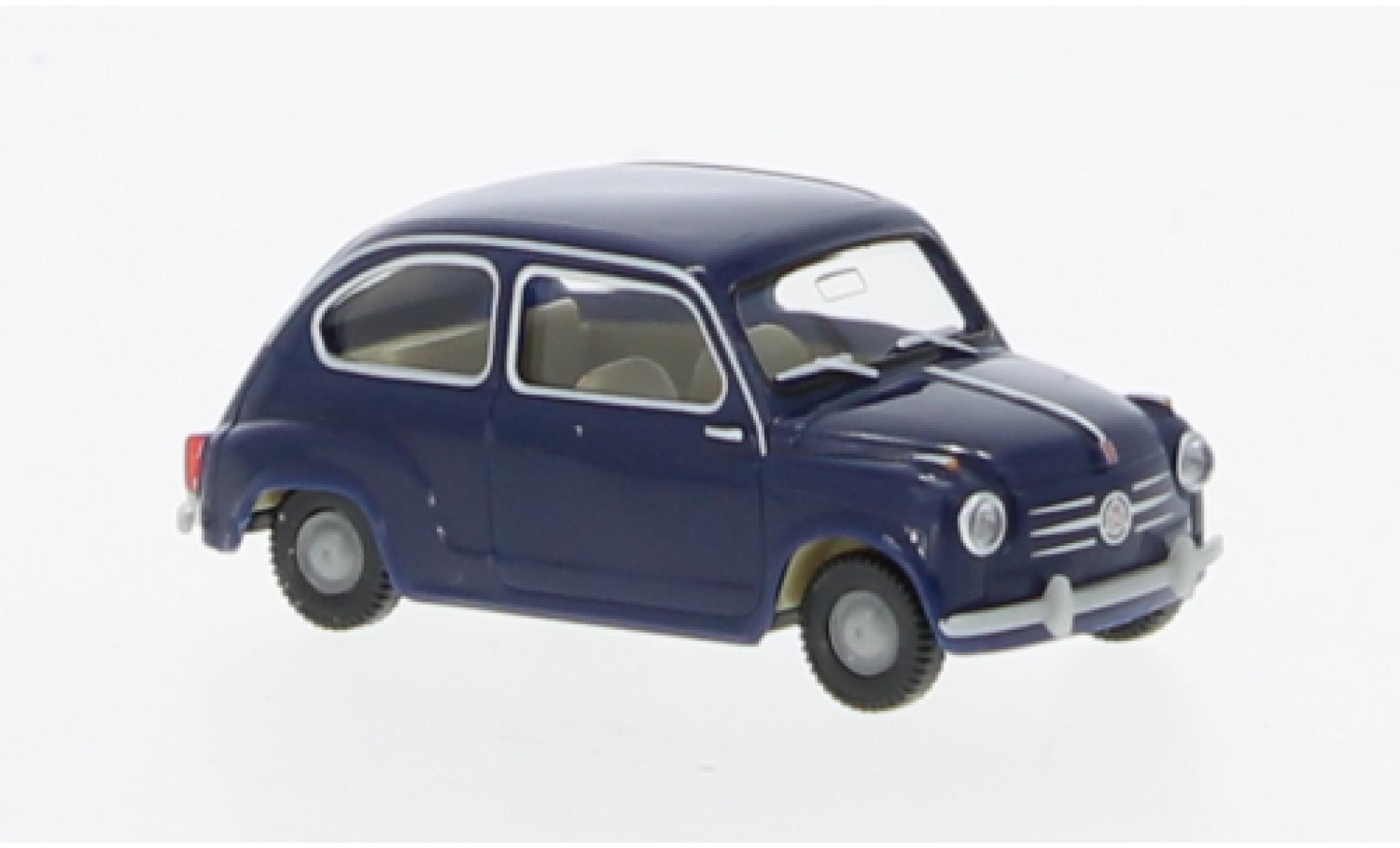 Fiat 600 1/87 Wiking blue 1955 1:87 diecast model cars