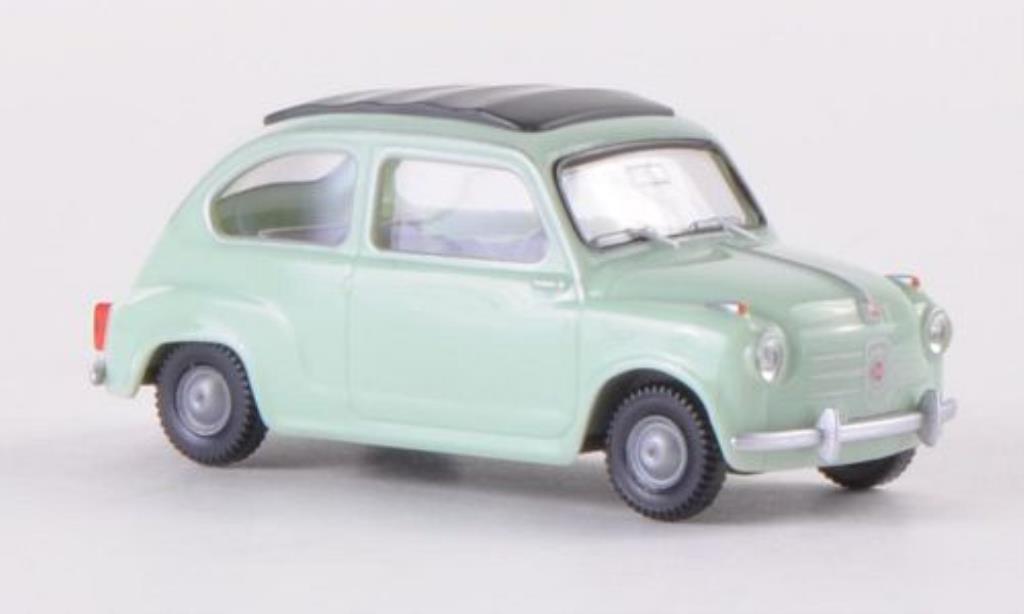 Fiat 600 1/87 Wiking grun diecast model cars