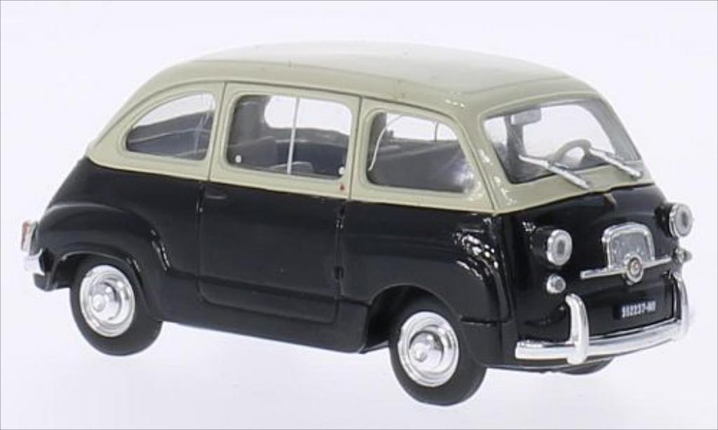 Fiat 600 1/43 Brumm Multipla D beige/black 1960 diecast model cars