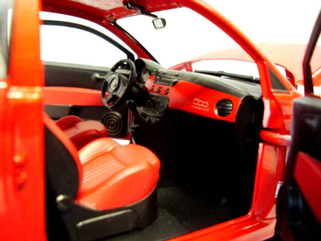 Fiat 500 Abarth red 2007 1/18 Mondo Motors