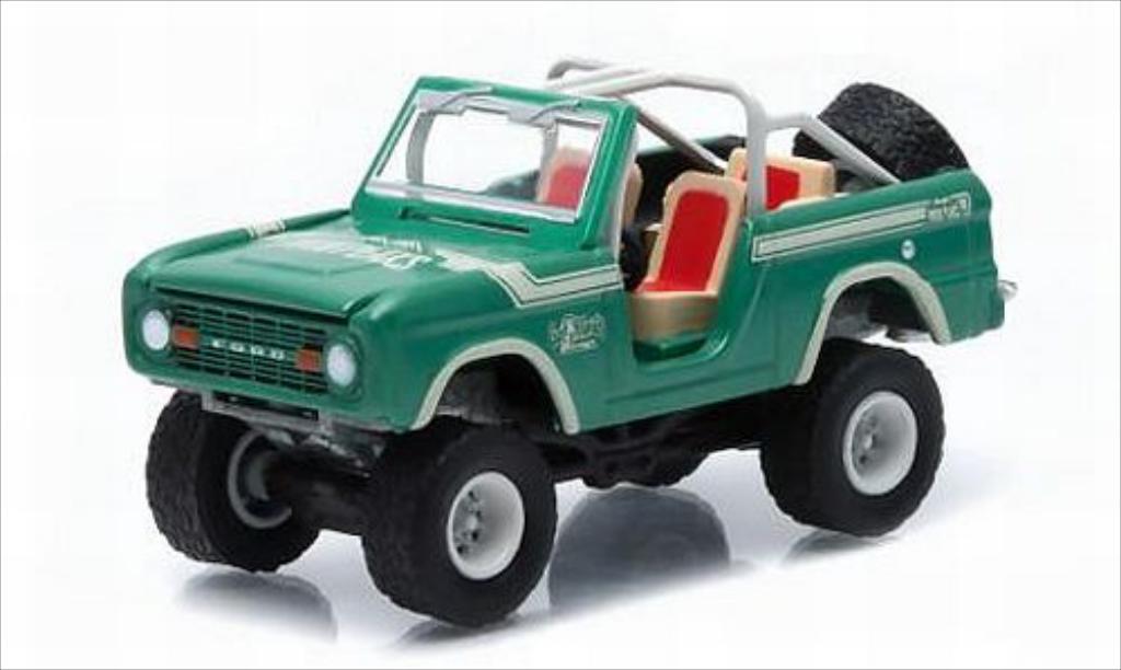 Ford Bronco 1/64 Greenlight metallic grun/Dekor Twin Peaks 1976 diecast model cars