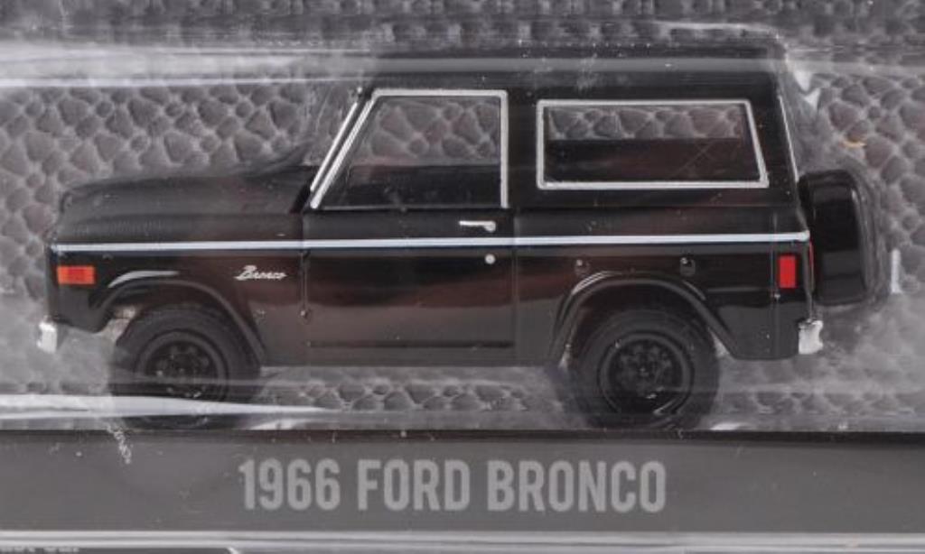 Ford Bronco 1/64 Greenlight black/matt-black 1966 diecast model cars