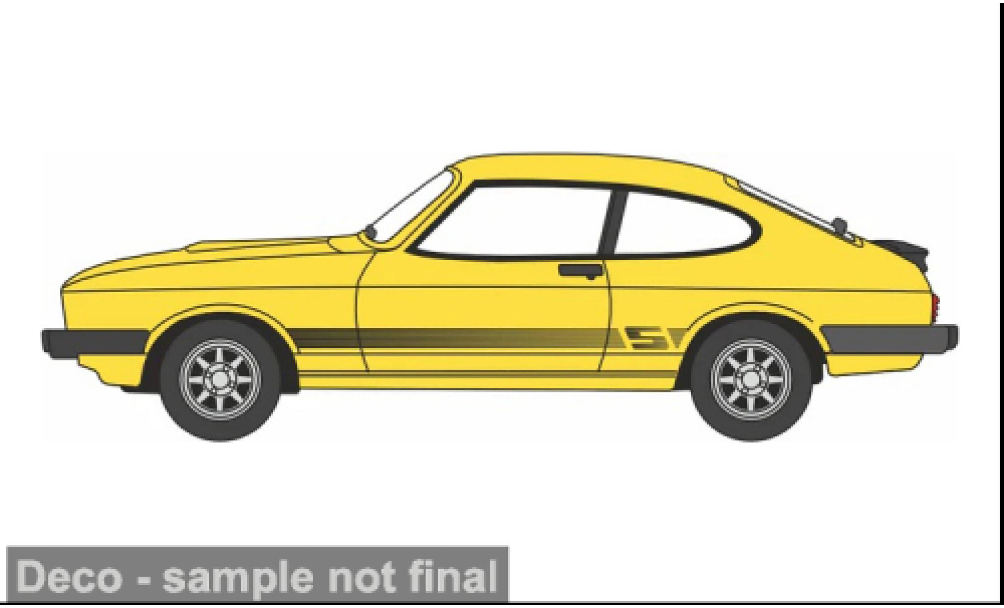 Ford Capri 1/76 Oxford MK III yellow 1:76 diecast model cars