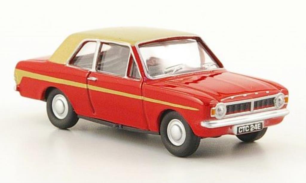 Ford Cortina 1/76 Oxford MKII red/gold diecast model cars