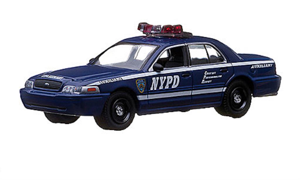 Ford Crown 1/64 Greenlight Victoria NYPD Auxiliary - New York Police Department Police (USA) diecast model cars