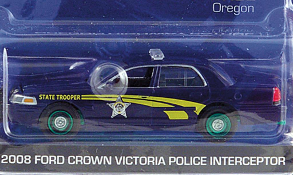 Ford Crown 1/64 Greenlight Victoria Oregon Highway Patrol Special Version 2008 diecast model cars