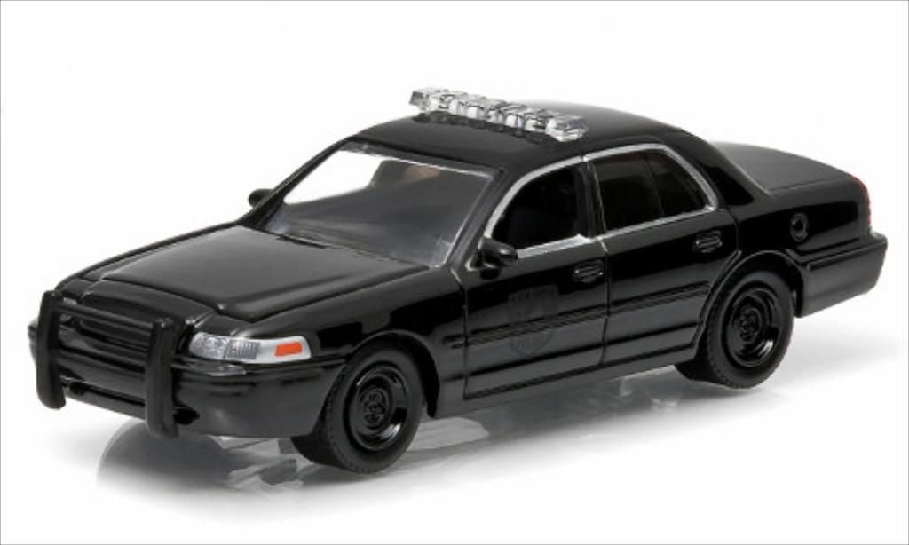 Ford Crown 1/64 Greenlight Victoria Police Interceptor black 2008 diecast model cars